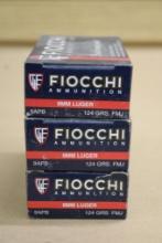 150 Rounds Fiocchi 9mm Luger Ammunition