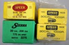 Mixed 30 Caliber Bullets for Reloading