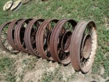 Seven Model A Wheels