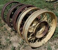 Five Model A Wheels