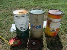 Mobil, Texaco & American Oil Barrels
