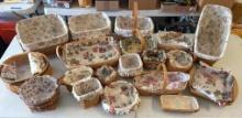 Floral Linen Lined Longaberger Baskets