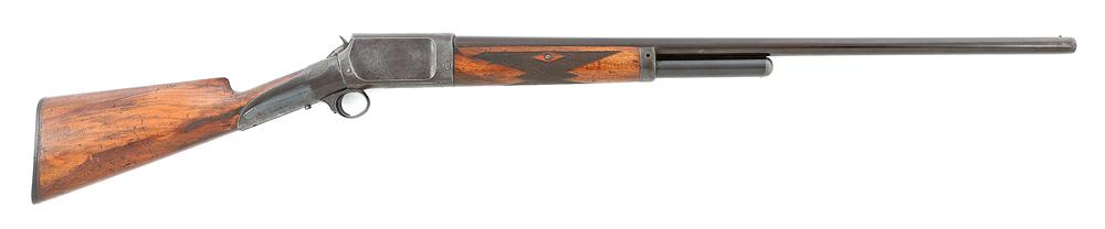 Engraved Burgess Deluxe Slide Action Shotgun