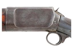 Engraved Burgess Deluxe Slide Action Shotgun