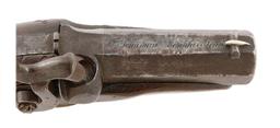 Extremely Rare American Percussion Deringer by F.W. Schumann of Memphis