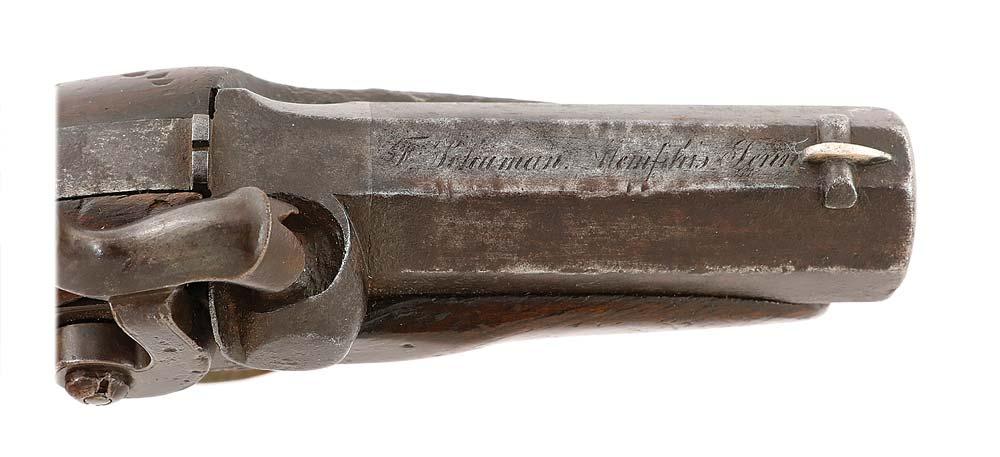 Extremely Rare American Percussion Deringer by F.W. Schumann of Memphis