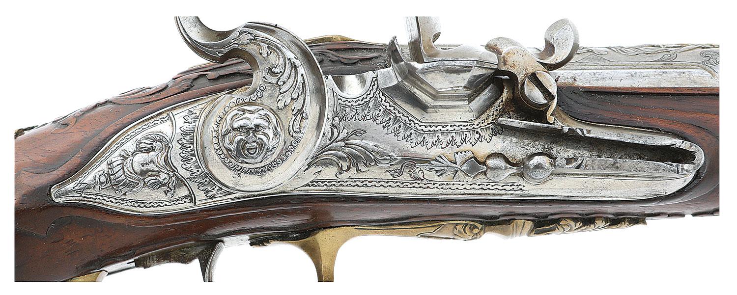 Exquisite Pair of Parisian Holster Pistols by Daniel Thiermay