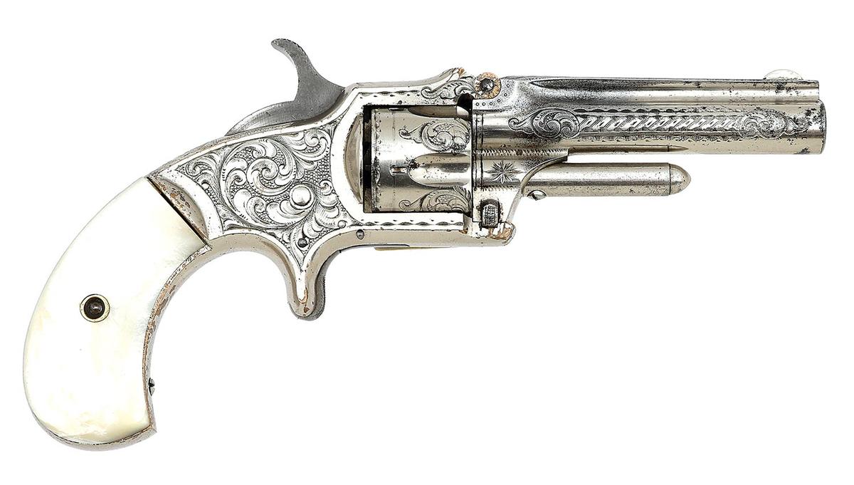 Engraved Marlin XXX Standard Model 1872 Pocket Revolver