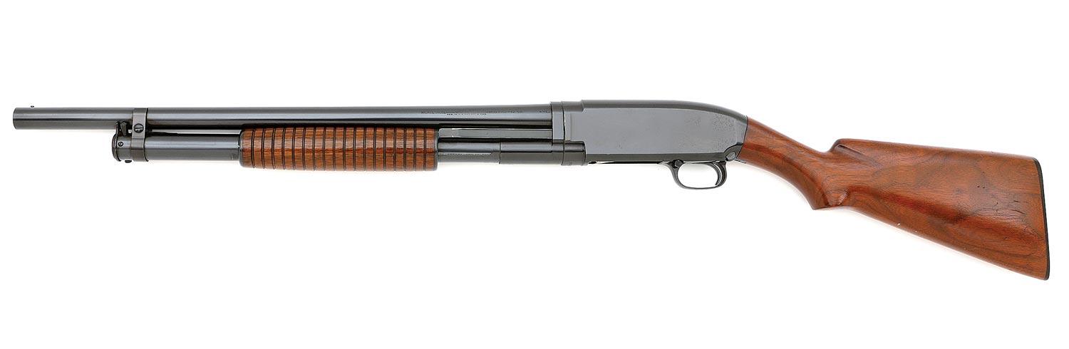 Attractive Winchester Model 12 Riot Shotgun Loaned To Co. B 19th Regiment