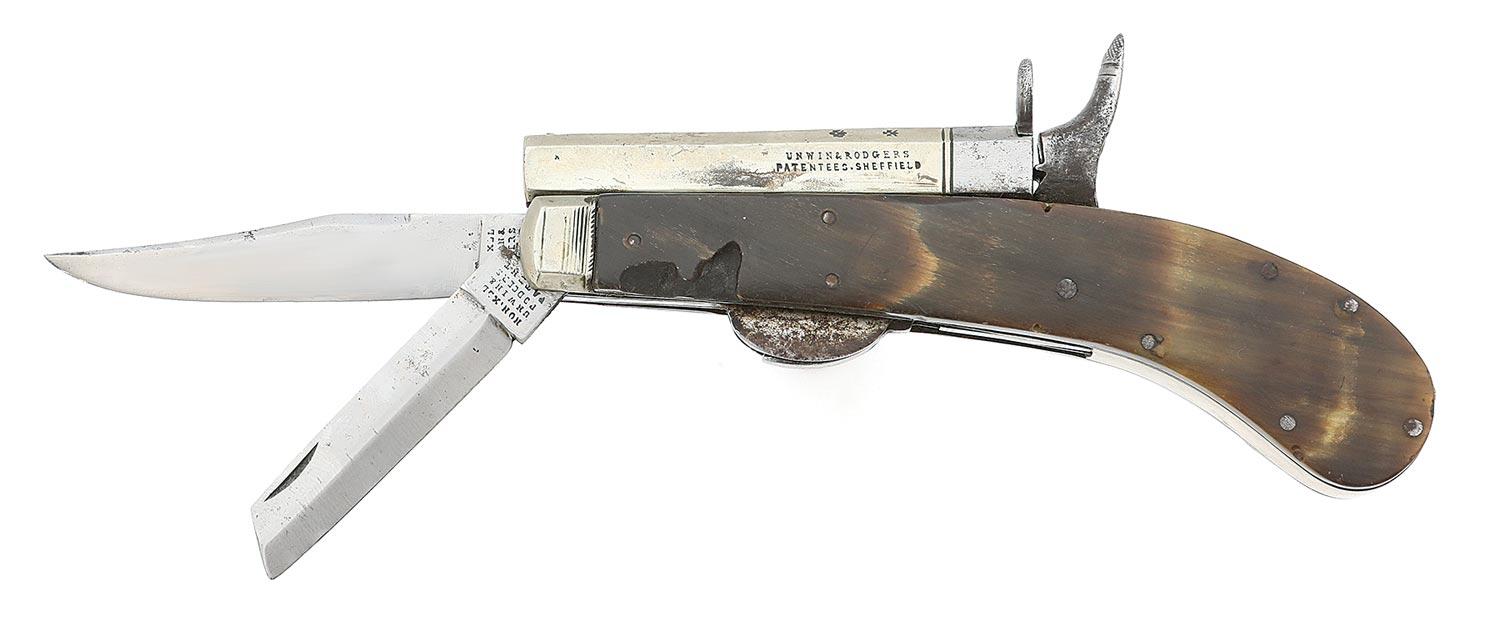 Scarce Unwin & Rodgers Rimfire Knife Pistol