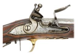 German Flintlock Jaeger Rifle by J.C. Stohr of Hanau
