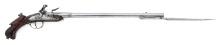 European Flintlock Takedown Pistol-Carbine with Bayonet