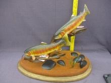Cut Throat Trout Wood Carving by Raymond Tkalcich