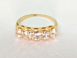 gorgeous Diamond engagement gold band