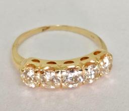 gorgeous Diamond engagement gold band