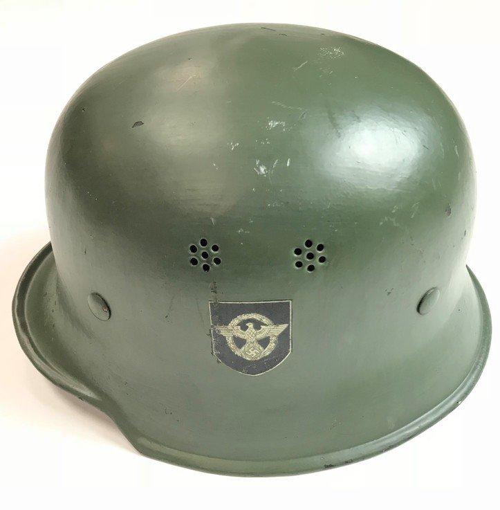 WW2 Green German Police Helmet