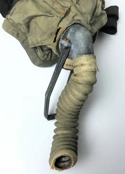 WW1 US Military Gas Masks Model C.E.M & Canvas Bag