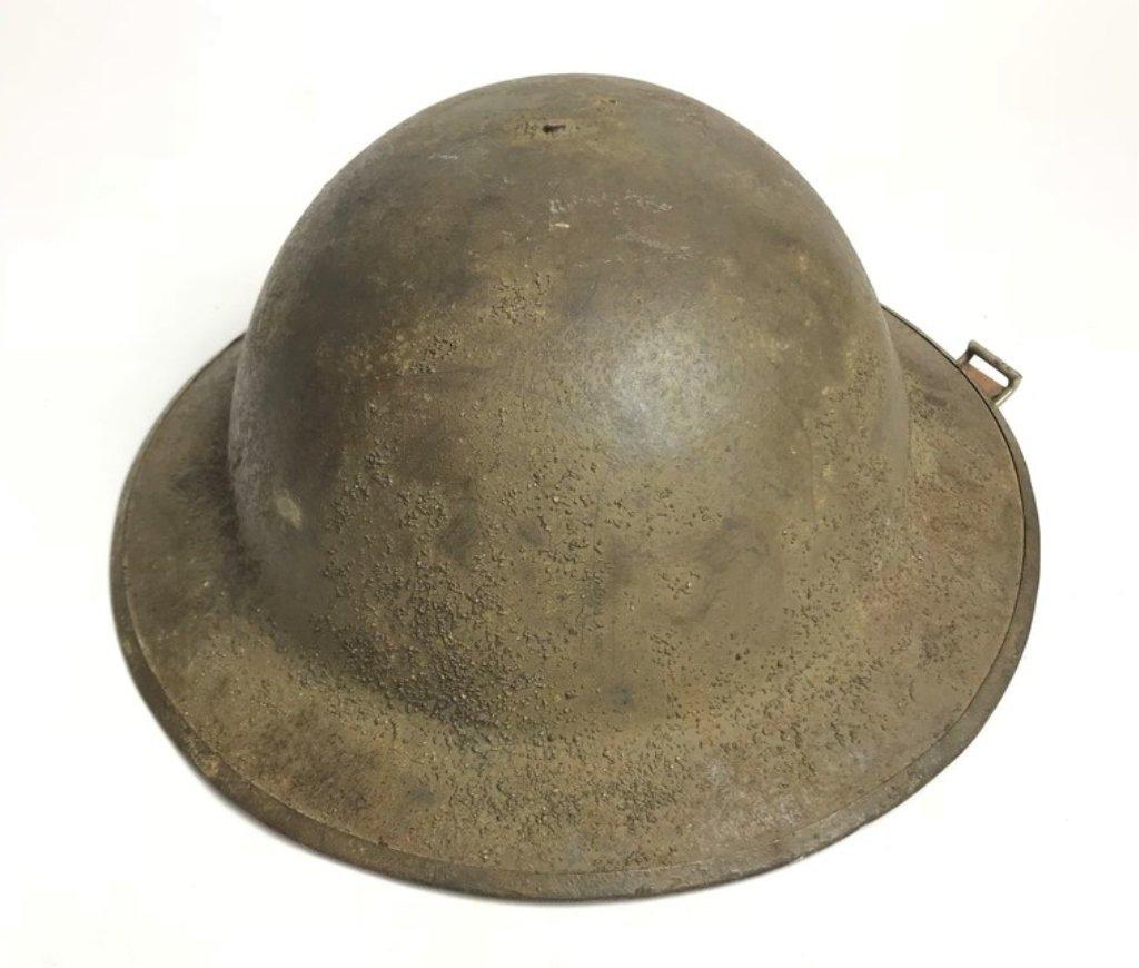 WWI US Army Doughboy Helmet Rough Textured Paint