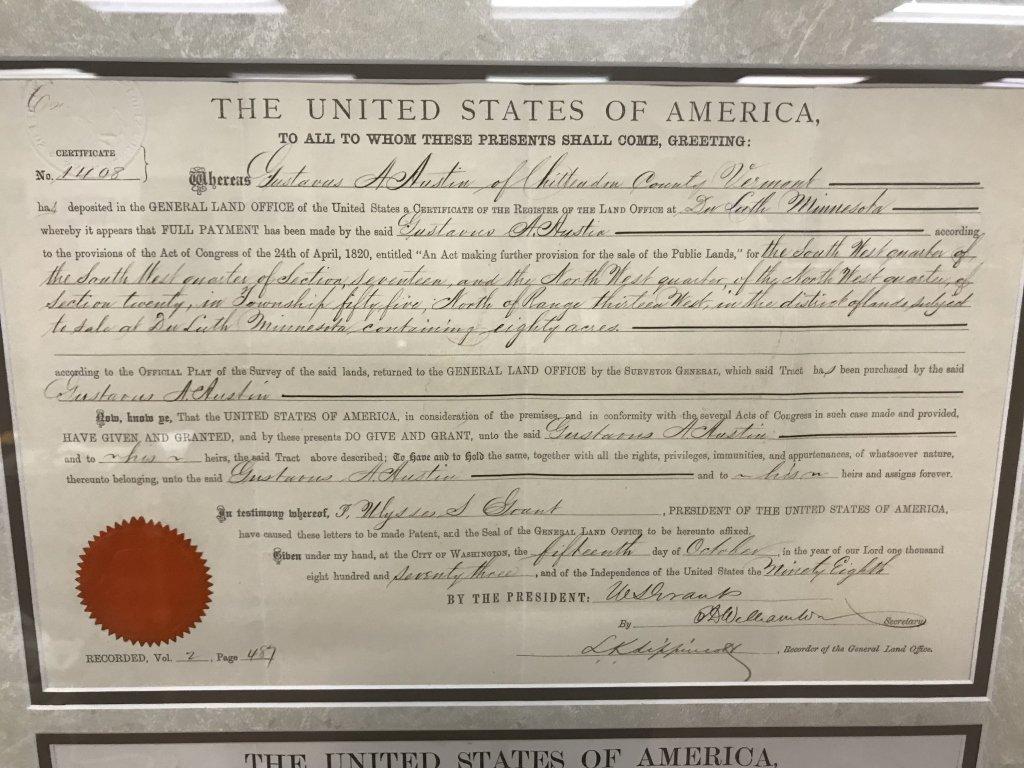 US President Signed Land Grants