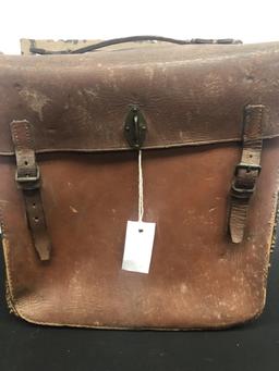 WWII Brown Leather Pannier