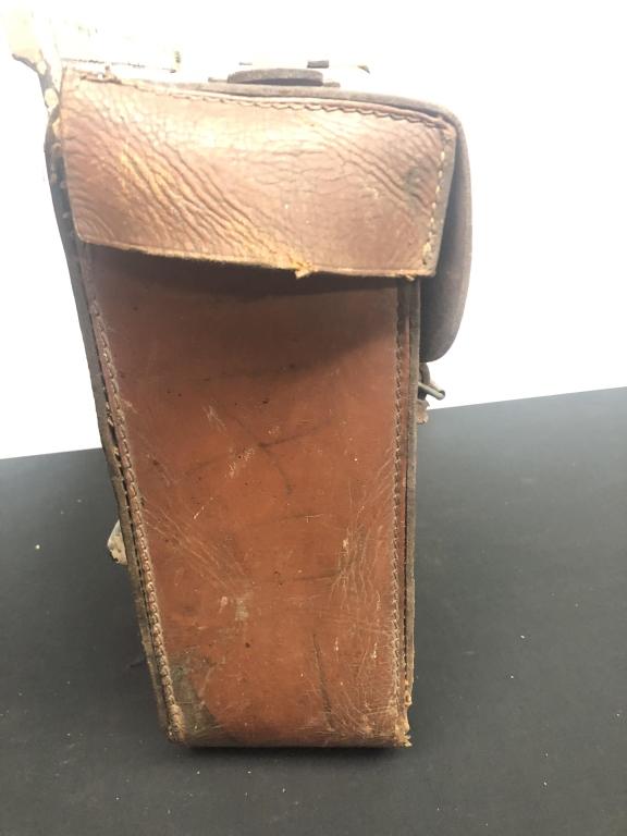 WWII Brown Leather Pannier