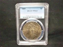 1899 MORGAN DOLLAR  PCGS MS-64