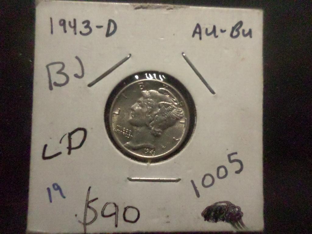 1943 D MERCURY DIME