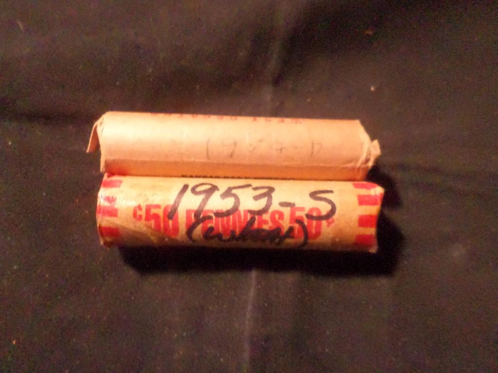 2 ROLLS OF 1952 D AND S WHEAT PENNIES