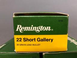 Approximately 750 rounds Remington 22 Short Gallery and 5 rounds Eley CB caps