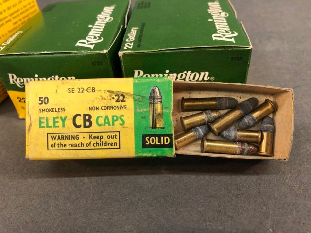 Approximately 750 rounds Remington 22 Short Gallery and 5 rounds Eley CB caps