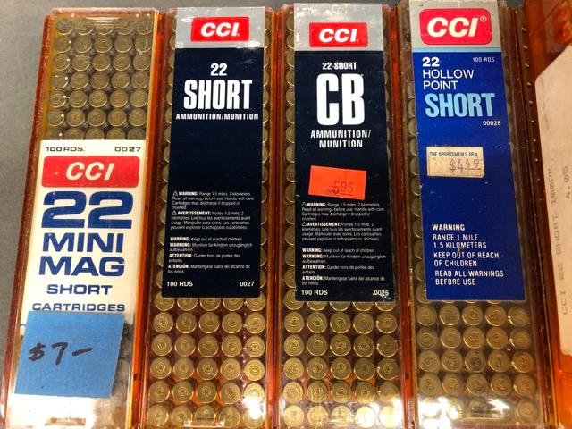 1,350 rounds of CCI 22 short/CB and 150 rounds CCI 22 Long