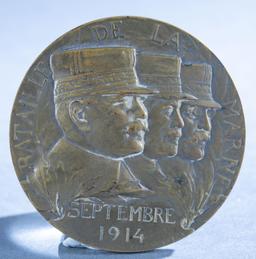 WW1 Bataille de la Marne bronze medal