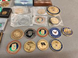 Desert Storm insignia, challenge coins, & others