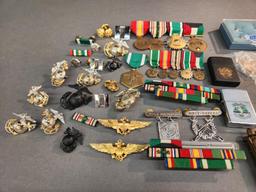 Desert Storm insignia, challenge coins, & others