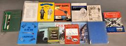 Books on militaria, firearms, and cap guns