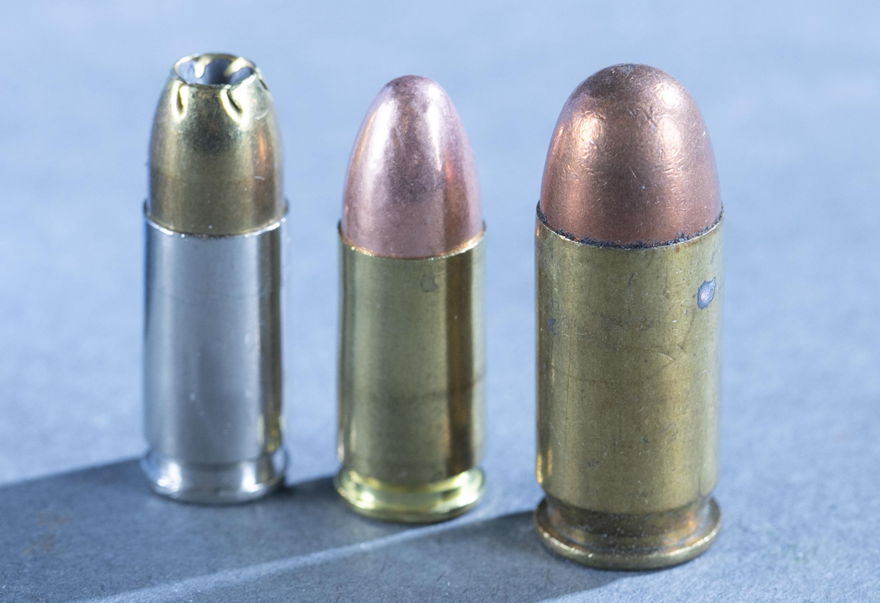 9mm, .38 S&W, .and 45 AUTO ammunition