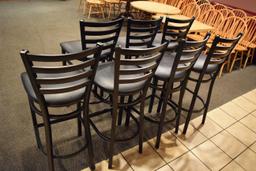 Lot of 7 Metal Bar Stools