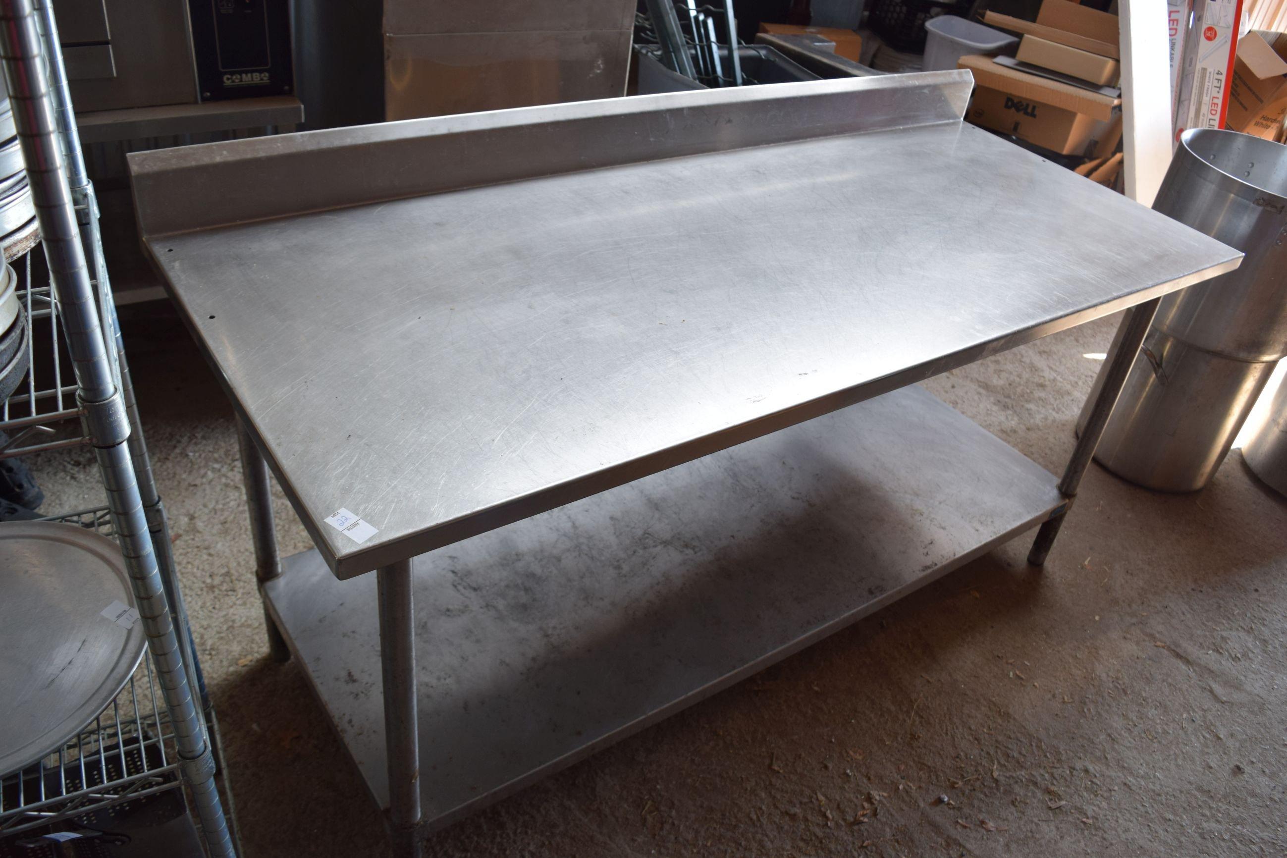 72" x 30" Stainless Steel Table