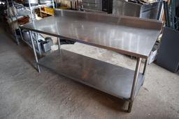 72" x 30" Stainless Steel Table