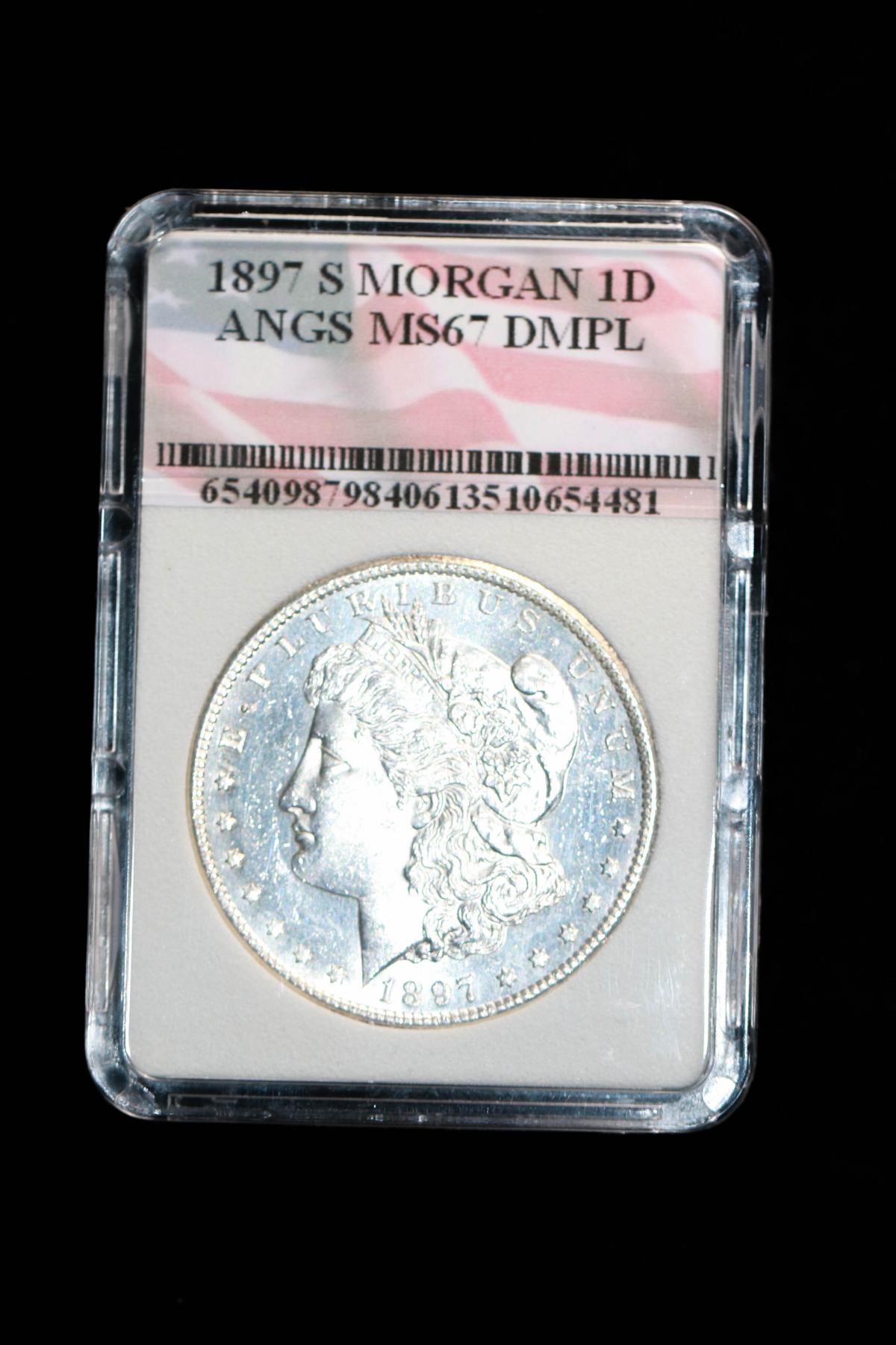 1897 S SILVER MORGAN DOLLAR COIN GRADE GEM MS BU UNC MS++++ DMPL!!!