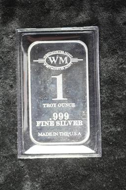 1OZ .999 FINE SILVER BAR (WESTMINISTER MINT)