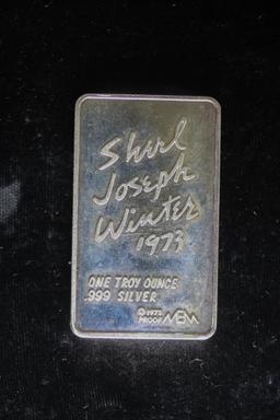 1OZ .999 FINE SILVER ART BAR (FREEDOM)