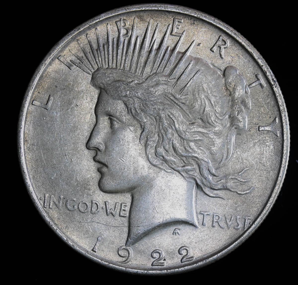 1922 D SILVER PEACE DOLLAR COIN NICE HIGH GRADE COIN!!!!