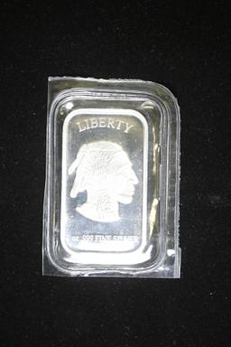 1oz .999 FINE SILVER BAR (BUFFALO)