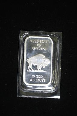 1oz .999 FINE SILVER BAR (BUFFALO)