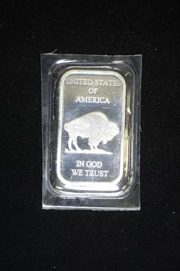 1oz .999 FINE SILVER BAR (BUFFALO)