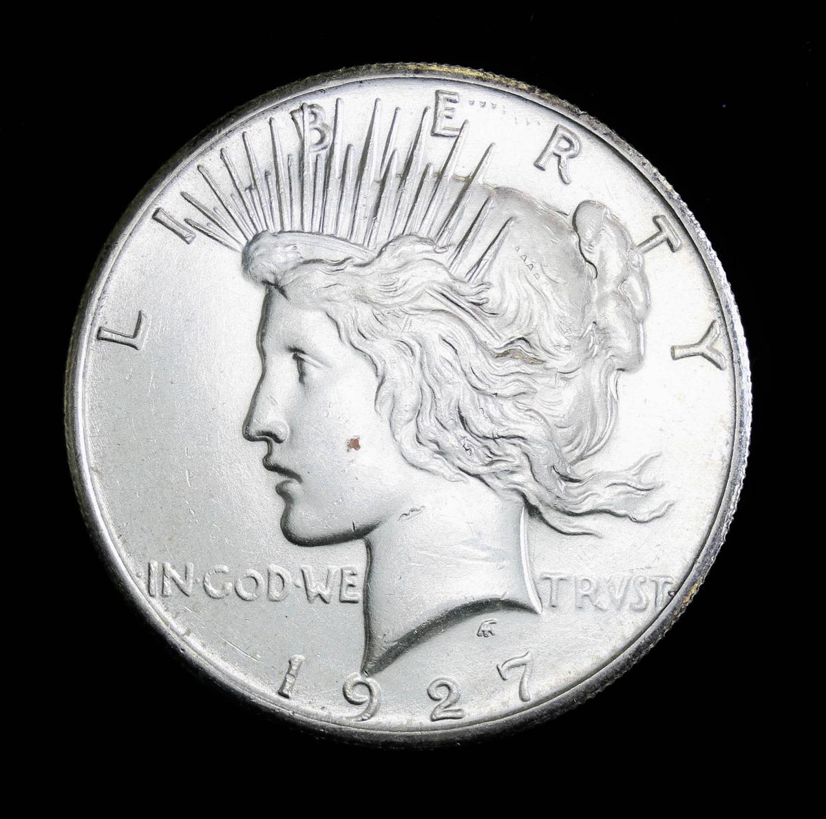 1927 SILVER PEACE DOLLAR COIN GRADE GEM MS BU UNC MS++++ COIN!!!!