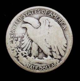 1917 S REVERSE WALKING LIBERTY HALF DOLLAR COIN