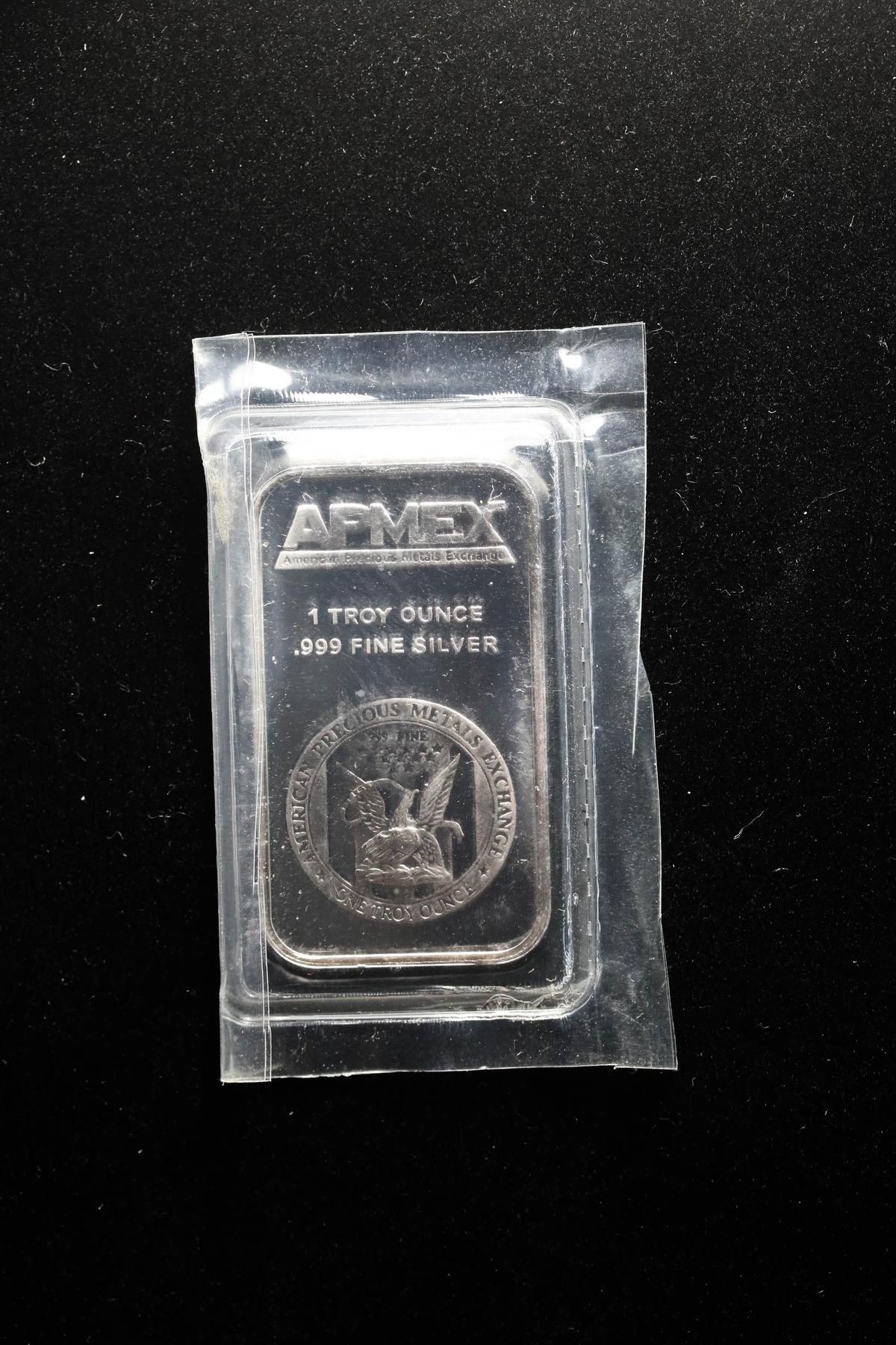 1oz .999 FINE SILVER BAR (APMEX)