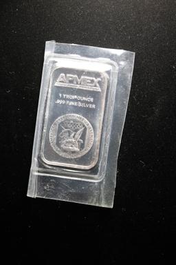 1oz .999 FINE SILVER BAR (APMEX)